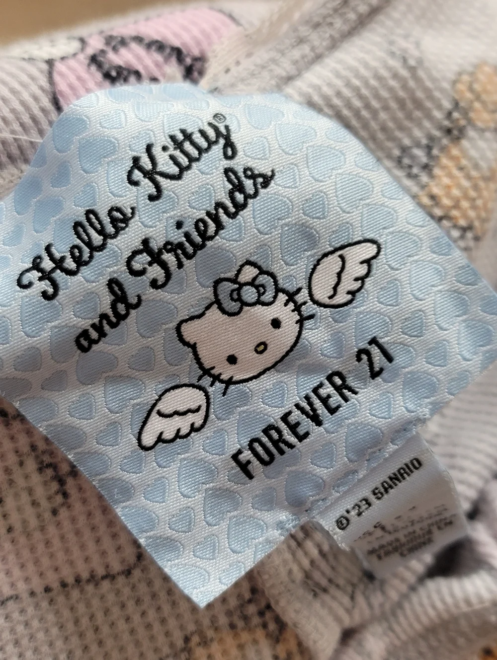 Hello‎ Kitty and Friends Sanrio Forever 21 Waffle Knit Flared Pajama Pants Lace